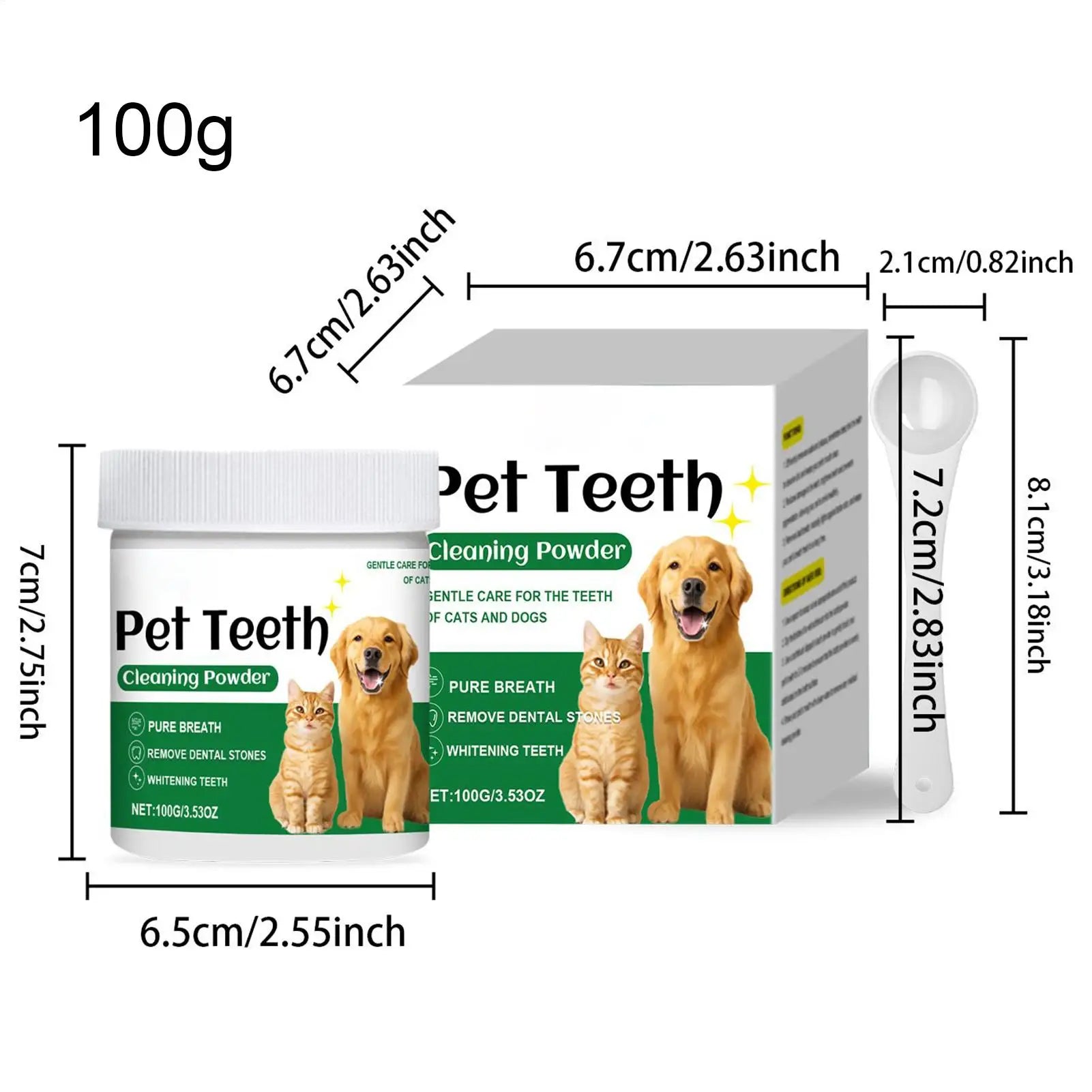 Tooth powder for dogs, bad breath eliminator for dogs