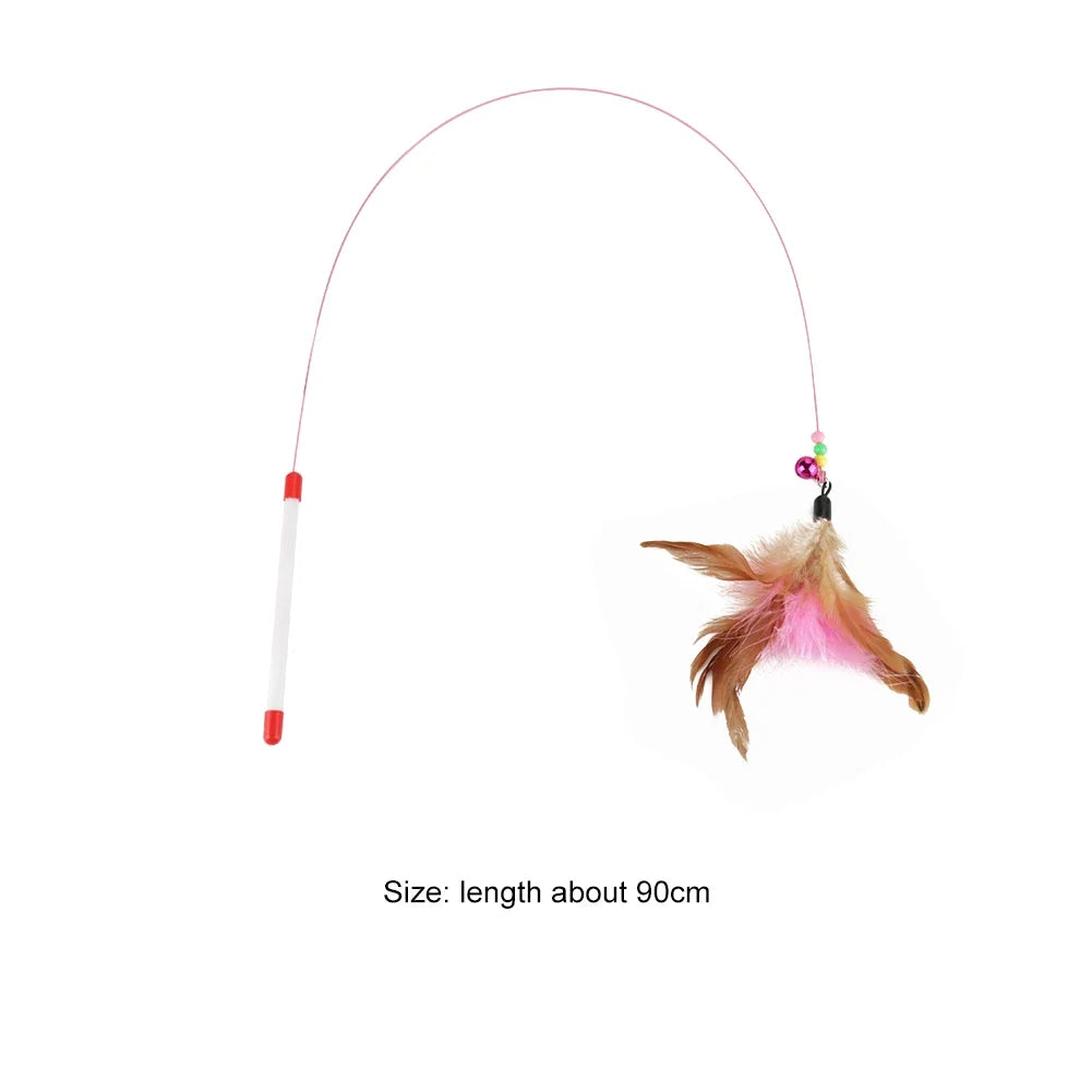 1-10 Pieces Interactive Feather Toy Accessories for Cats